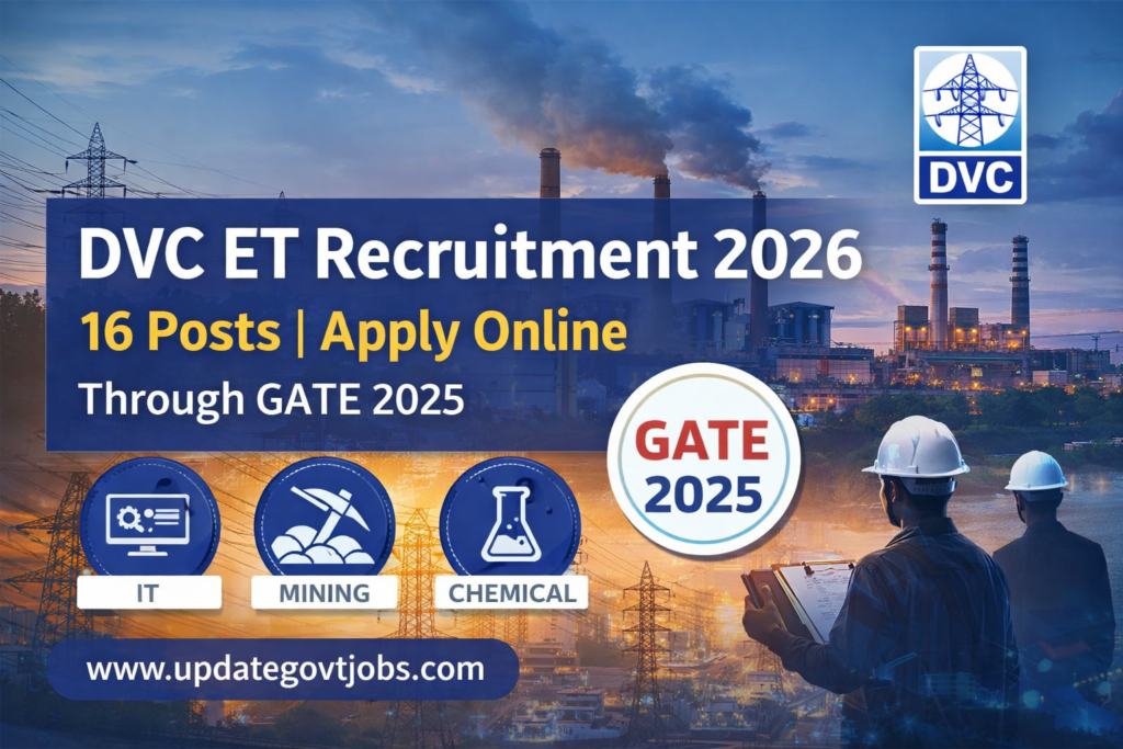 Damodar valley corporation recruitment 2026 Notification