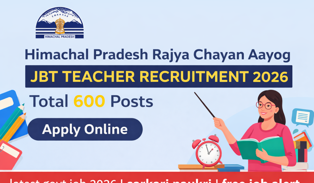 HPRCA JBT Teacher Recruitment 2026