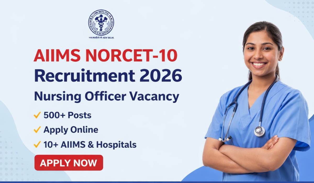NORCET 10 Nursing officer recruitment 2026