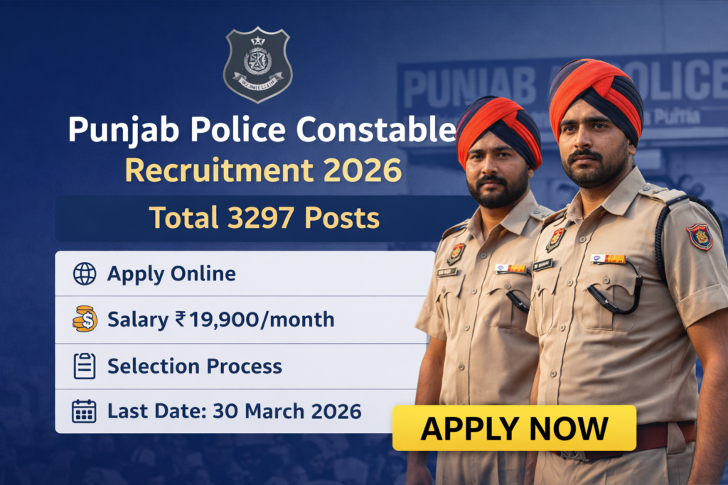punjab police constable recruitment 2026