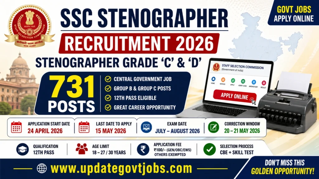 SSC Stenographer recruitment 2026