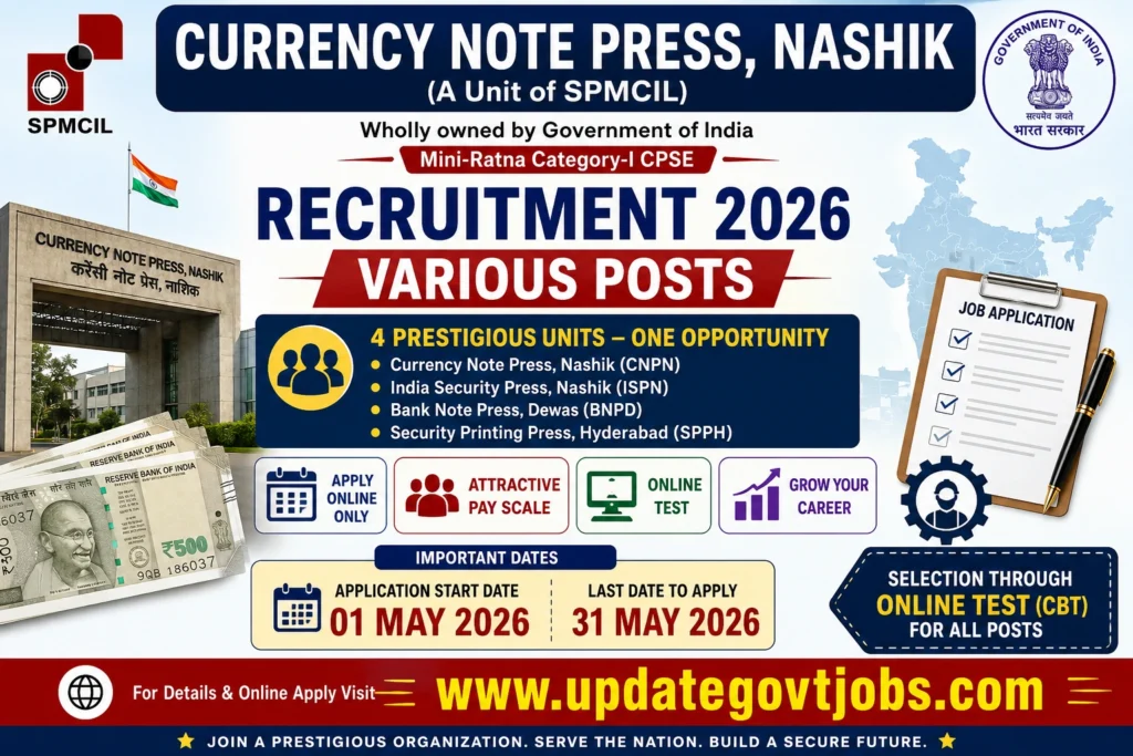 SPMCIL Recruitment 2026